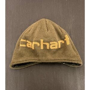 Carhartt youth knit beanie hat embroidered "spell out" logo Youth one size